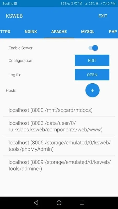 Aplikasi KSWEB web developer kit mod apk untuk Android