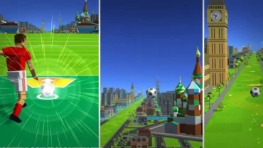 Launching Soccer Kick on a mobile device.