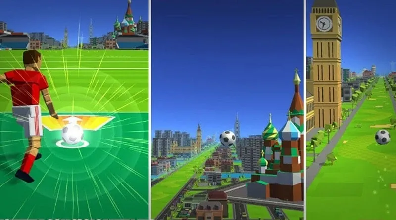 Launching Soccer Kick on a mobile device.