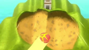 Launching the meteorite in Tropic Smash to destroy enemy structures.