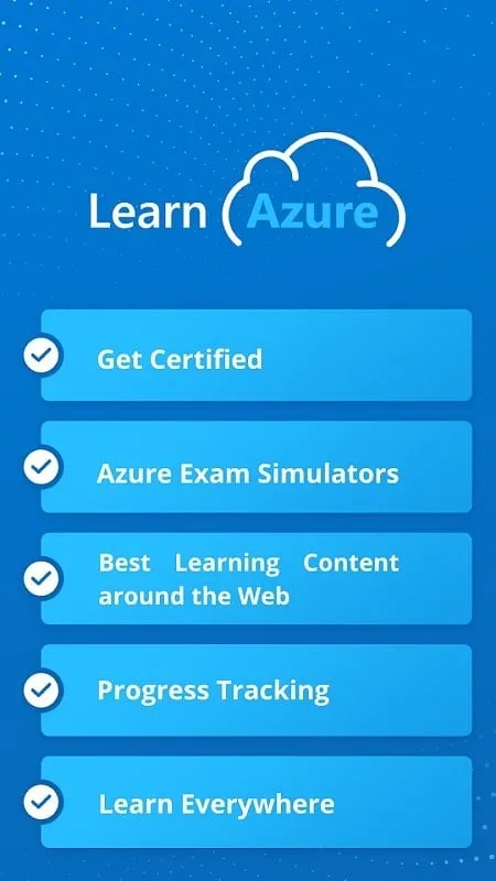 Learn Azure mod interface showing premium features