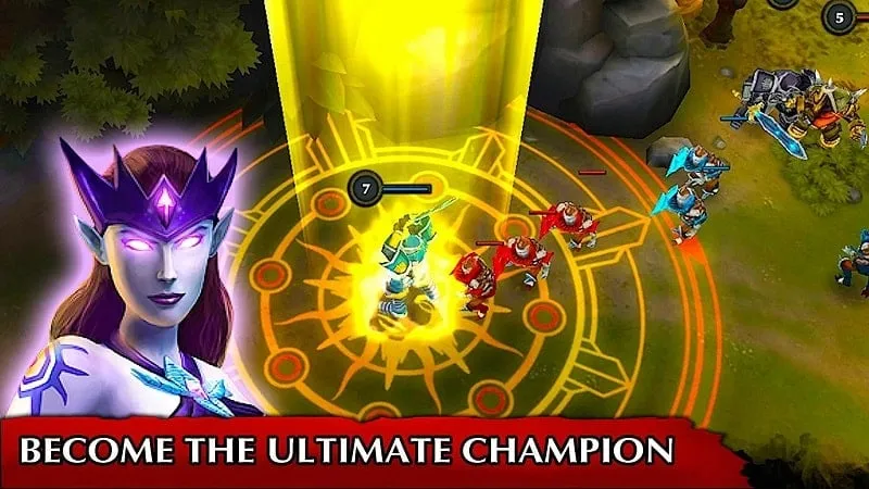 Legendary Heroes MOBA Offline gameplay screenshot.