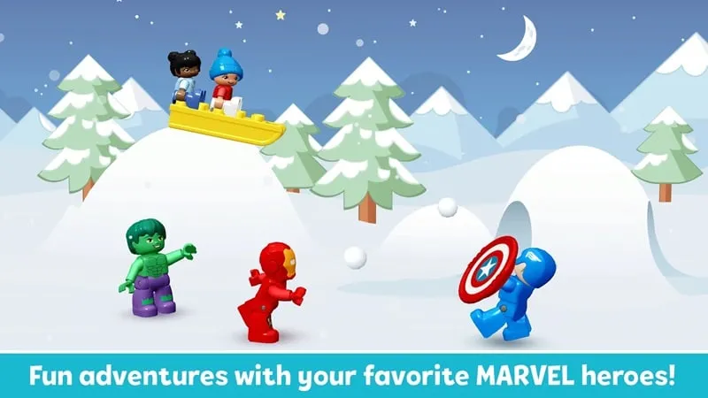 LEGO DUPLO MARVE mod interface showing premium features