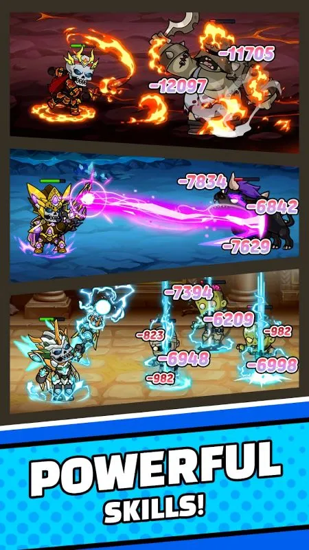 Level Up Skull in-game screenshot showcasing the character performing a special attack.