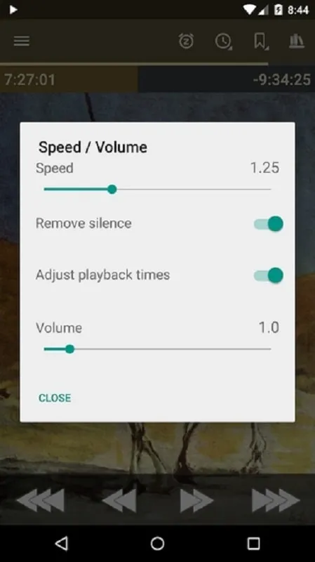 Listen Audiobook Player highlighting user interface elements