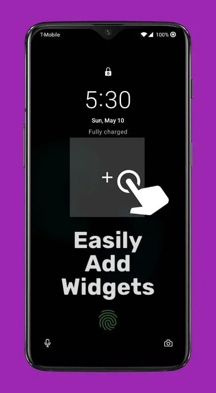 Giao diện Lockscreen Widgets and Drawer mod hiển thị tính năng premium