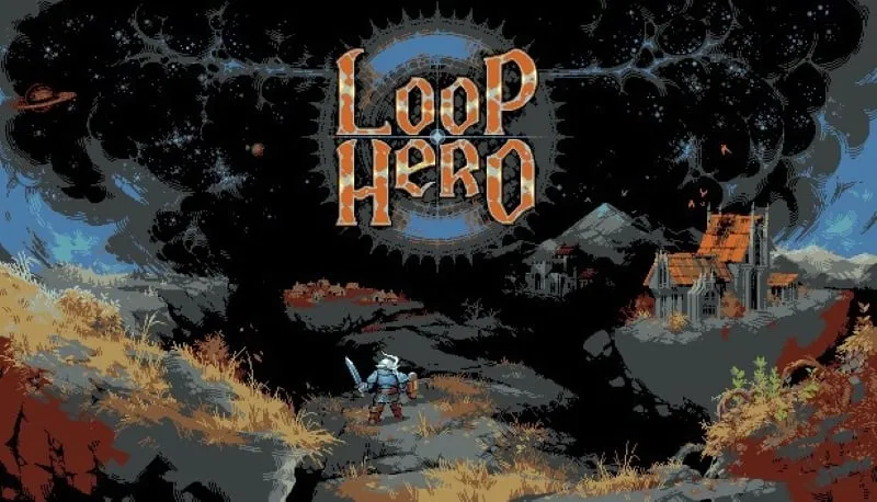 Loop Hero gameplay screenshot showing the character navigating a looping path.