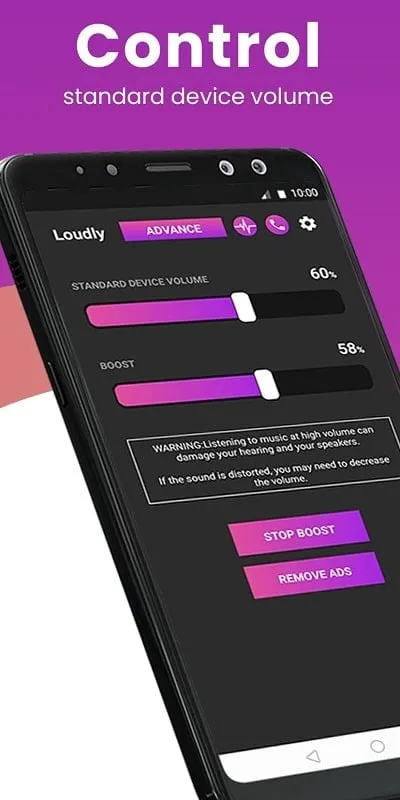 Loudly MOD đã được cài đặt trên thiết bị Android