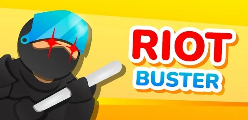 Tampilan layar utama gameplay Riot Buster di perangkat Android.