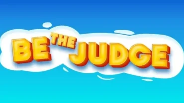 Main screen of Be The Judge game displaying a courtroom scene.