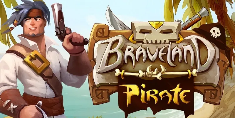 Tampilan utama Braveland Pirate yang menggambarkan gameplay.