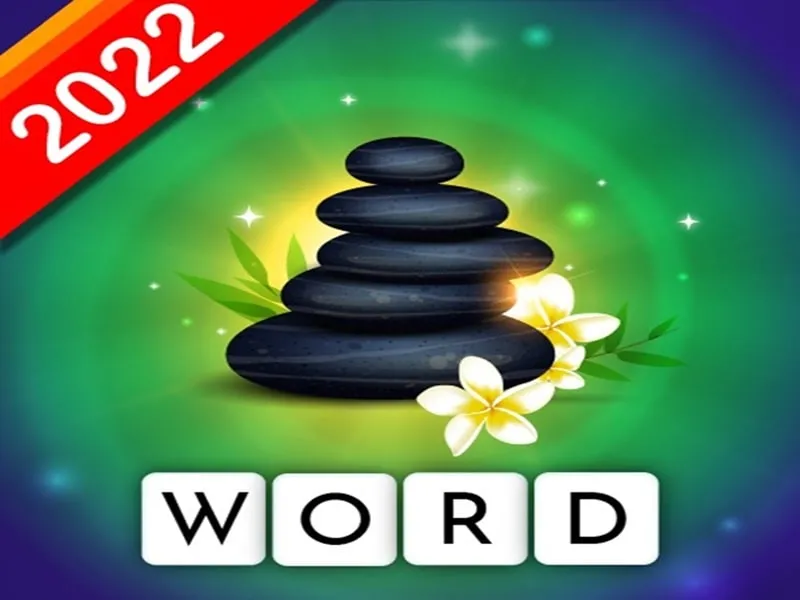 Main screen of Calming Word Blocks displaying the gameplay.