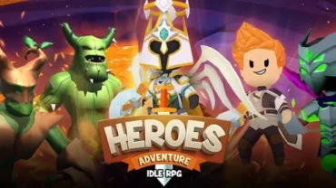 Main screen of Heroes Adventure Idle RPG showcasing the gameplay.