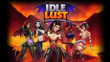 Main screen of Idle lust mobile game showcasing the gameplay.