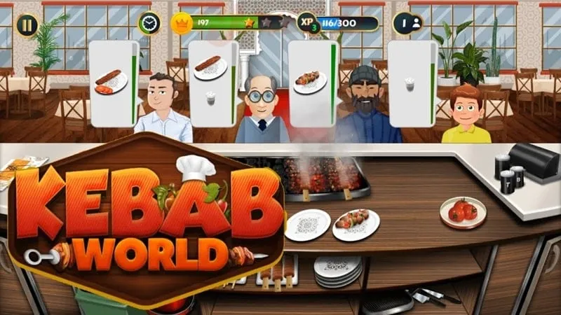 Main screen of Kebab World showcasing the gameplay.