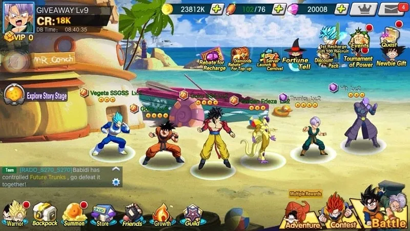 Main screen of Last Warrior Ultimate Fight.