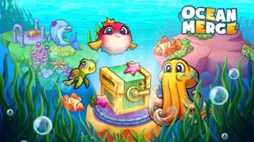 Main screen of Ocean Merge displaying the merging gameplay.