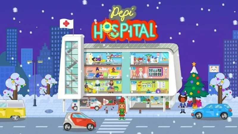 Main screen of Pepi Hospital showcasing various interactive elements.