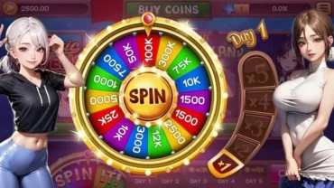 Main screen of Sexy Slot Girls displaying the game interface and characters.