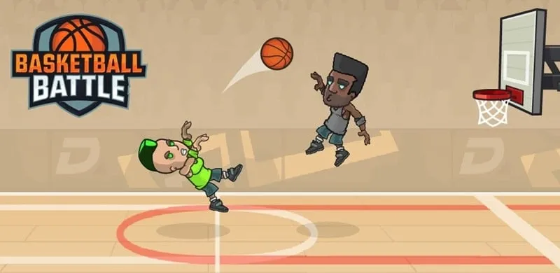 Main screen of the Basketball Battle game.