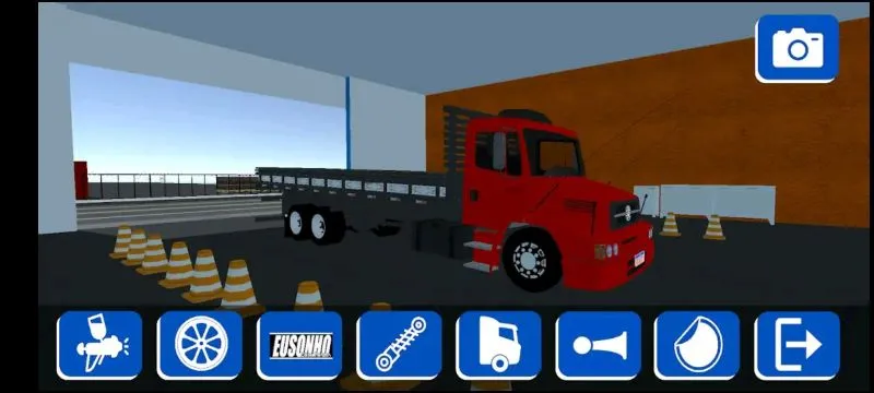 Main screen of the BR Truck game on a mobile device.