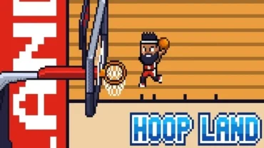 Main screen of the Hoop Land mobile game.