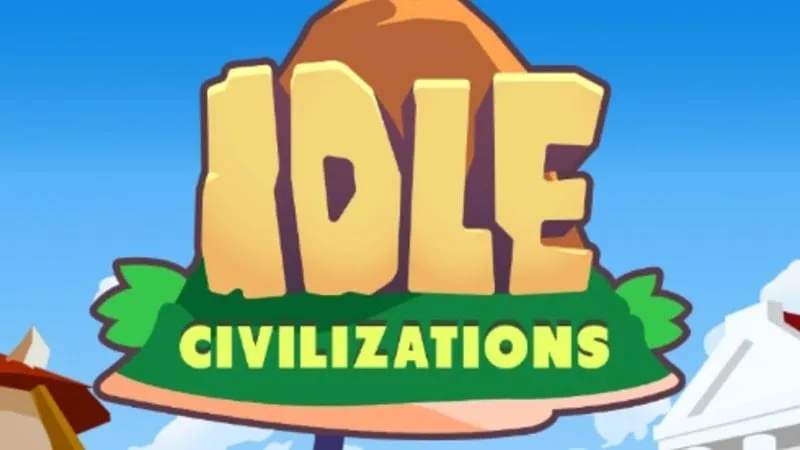 Main screen of the Idle Civilizations game showing various historical eras.