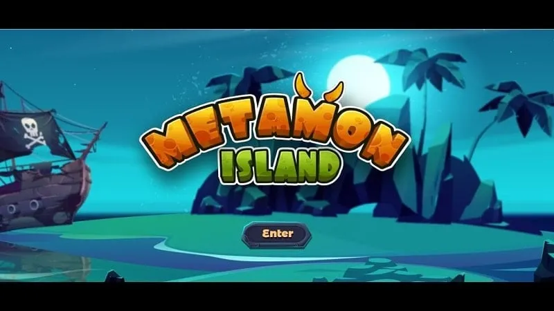 Main screen of the Metamon Island game.