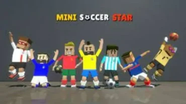 Main screen of the Mini Soccer Star game on a mobile device.