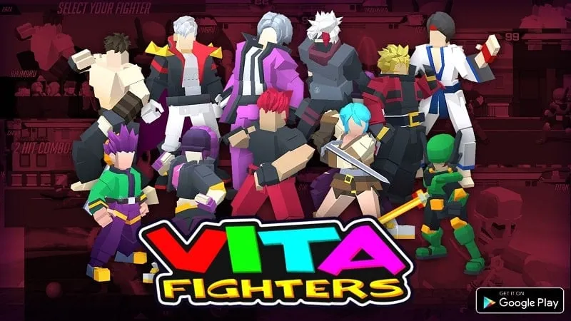 Main screen showcasing the character selection in Vita Fighters.