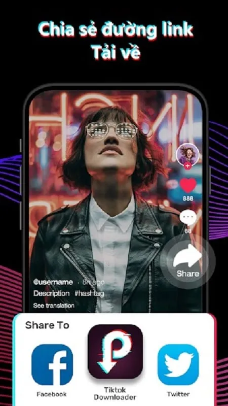 Managing downloaded videos using Video Downloader for Tiktok mod