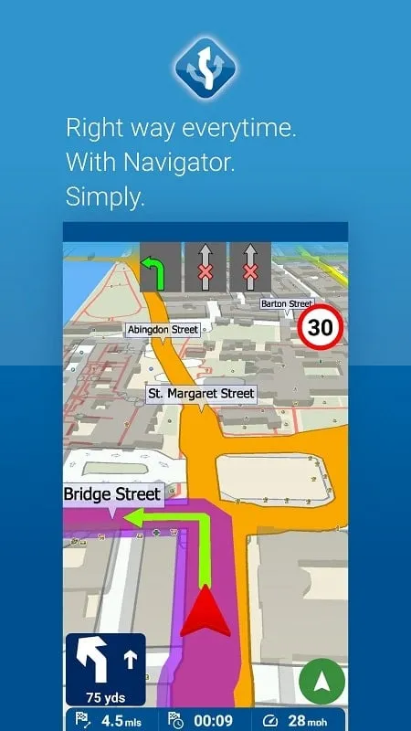 MapFactor Navigator mod interface showing premium features