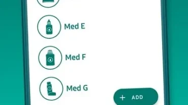 Medication Reminder Tracker mod interface showing premium features