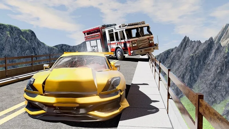 Mega Car Crash Simulator installation guide visual.