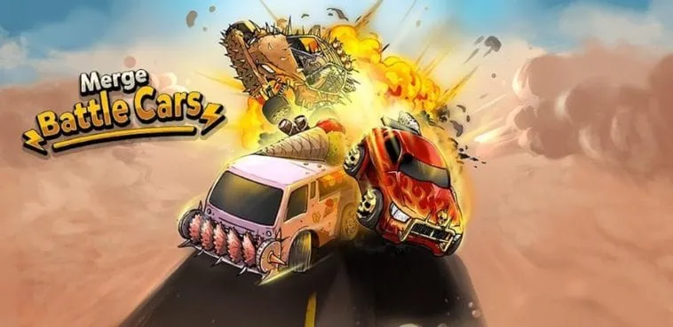 Tangkapan layar gameplay Merge Battle Car.