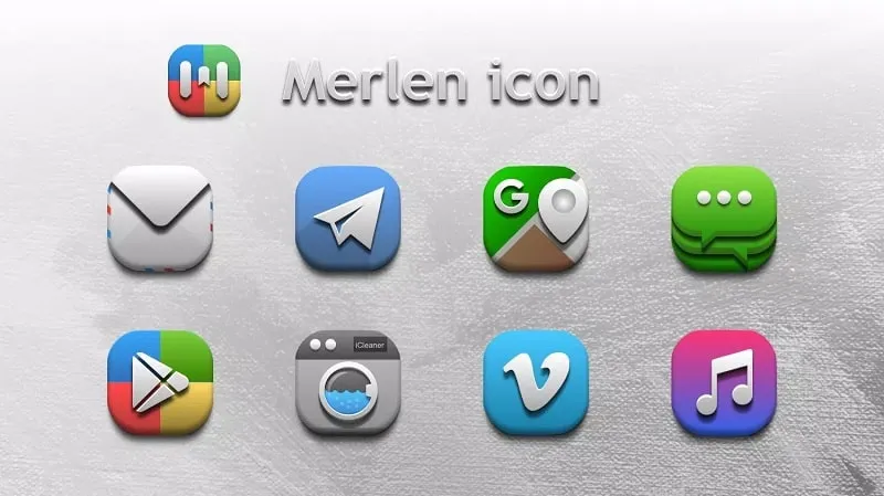 Merlen Icon Pack showcasing available icons