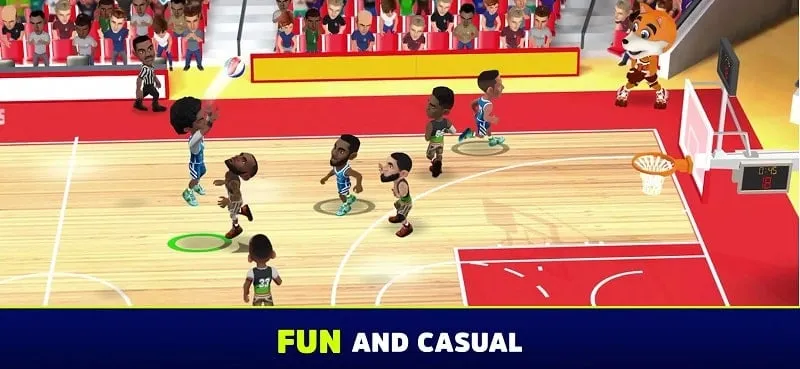 Mini Basketball gameplay on a mobile phone.