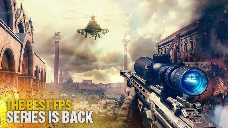 Modern Combat 5 gameplay on an Android device.