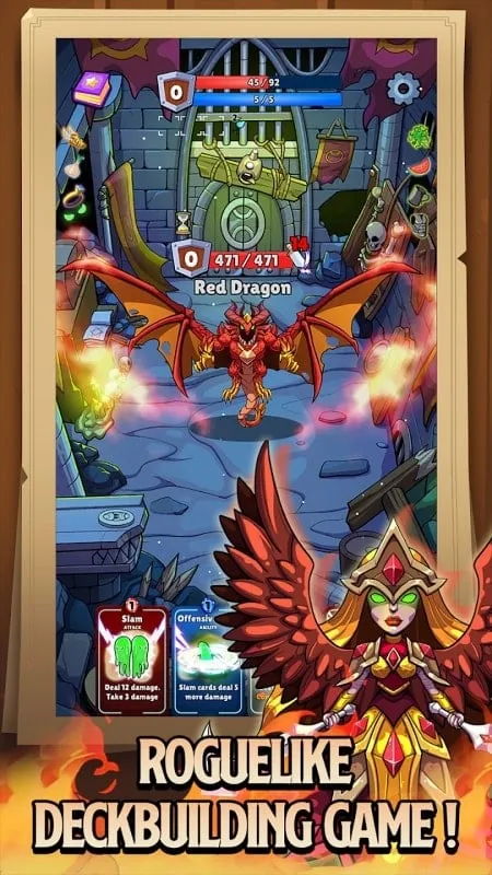 Monster card upgrade interface within the game.