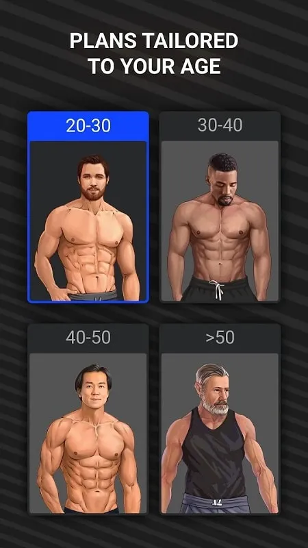 Muscle Booster Workout Planner mod interface showing premium features