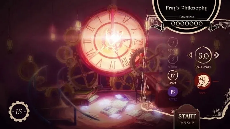 Music Selection Screen in Lanota.