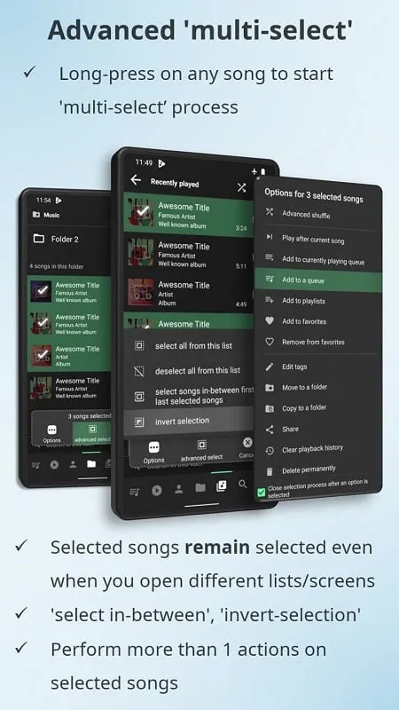 Musicolet Music Player Simple Interface