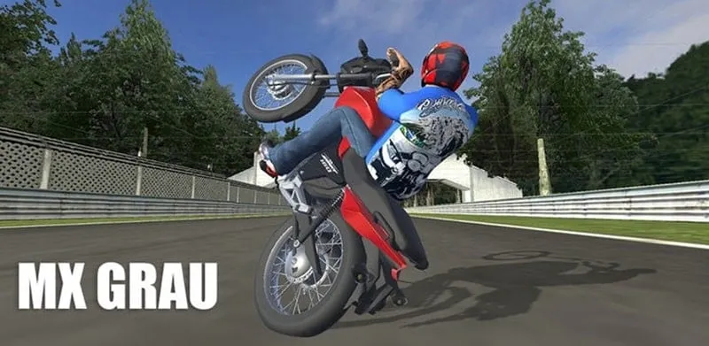 MX Grau gameplay screenshot showcasing a motorcycle stunt.