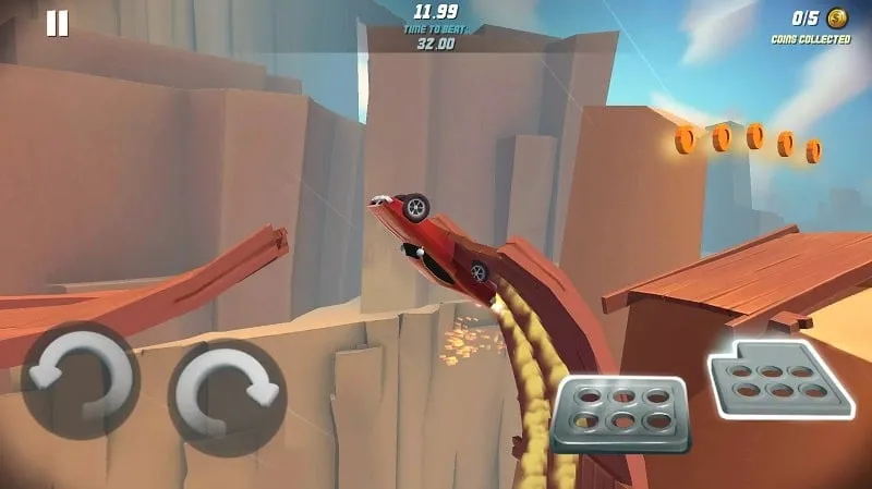 Navigating a challenging course in Stunt Car Extreme