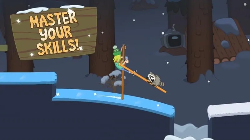 Navigating a challenging level in Walk Master.