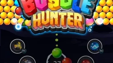 Navigating the bubble matrix in Bubble Hunter.