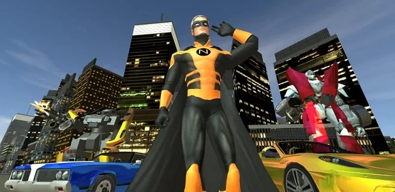 Navigating the city in Naxeex Superhero.