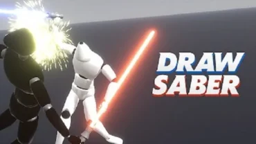 Navigating the main menu in Draw Saber.