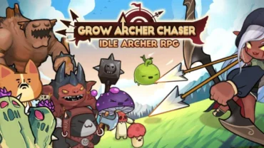 Navigating the main menu in Grow Archer Chaser.