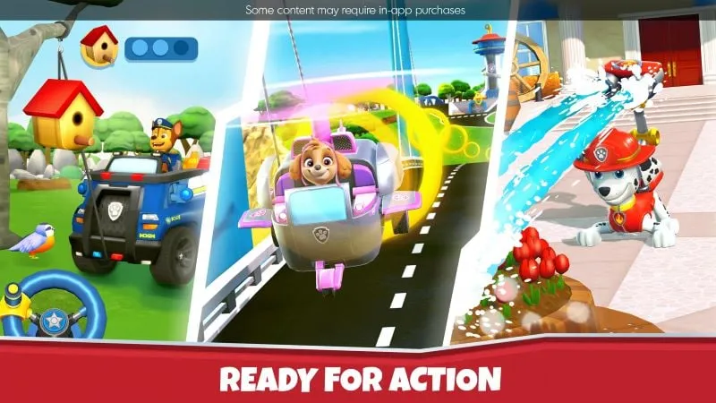 Navigating the settings menu within the PAW Patrol Rescue World game.